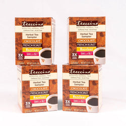 Teeccino Classic Roasted Herbal Tea Sampler Box - 4 Pack