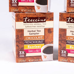 Teeccino Classic Roasted Herbal Tea Sampler Box - 4 Pack